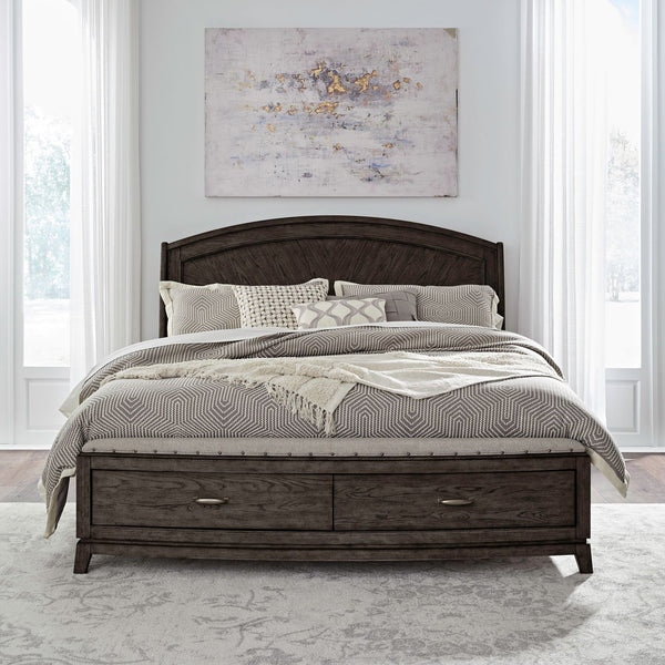 Avalon King Panel Storage Bed - 805B-BR-KPBS