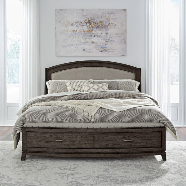 Avalon King Uph Storage Bed - 805B-BR-KUS
