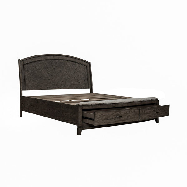Avalon Queen Panel Storage Bed - 805B-BR-QPBS