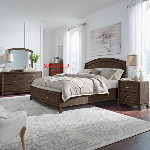 Avalon Queen Panel Storage Bed, Dresser & Mirror, NS