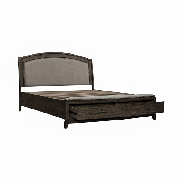 Avalon Queen Uph Storage Bed - 805B-BR-QUS
