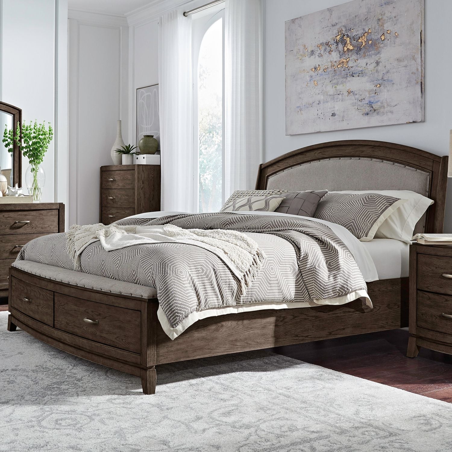 Avalon Queen Uph Storage Bed