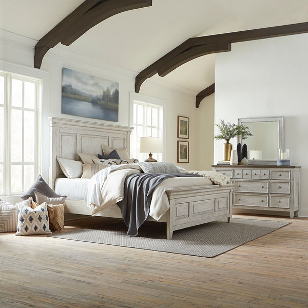 Heartland King California Panel Bed, Dresser & Mirror - 824-BR-CPBDM