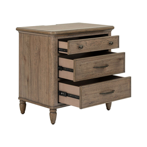 Hickory Grove Nightstand w/ Charging Station - 866-BR61