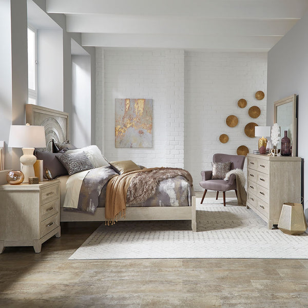 Belmar Queen Panel Bed, Dresser & Mirror, Night Stand