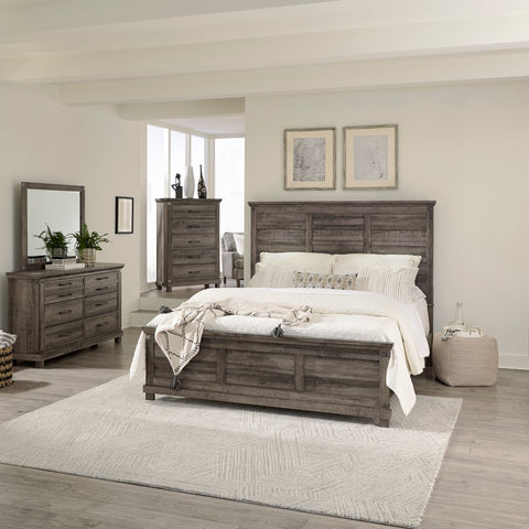 Lakeside Haven 903-BR-OKPBDMC Opt King Panel Bed, Dresser & Mirror, Chest