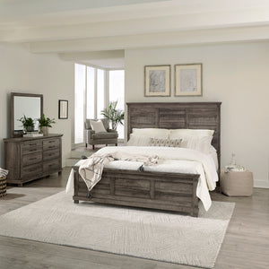 Lakeside Haven 903-BR-OKPBDM Opt King Panel Bed, Dresser & Mirror