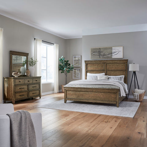 Carolina Park Queen Panel Bed, Dresser & Mirror