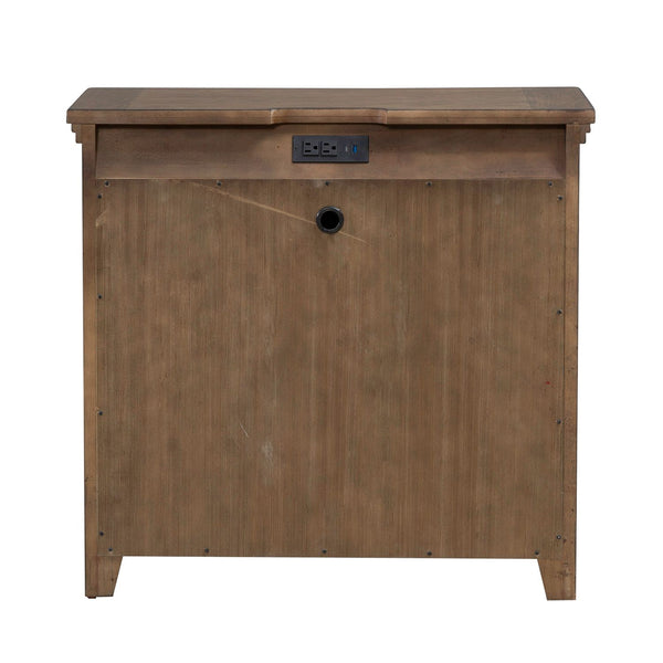 Carolina Park 2 Door Bedside Chest w/ Charging Station