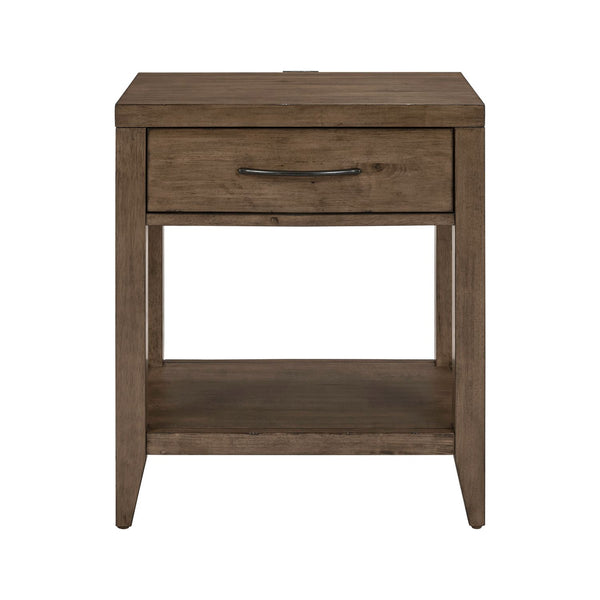 Shaker Lakes Open Nightstand w/ Charging Station