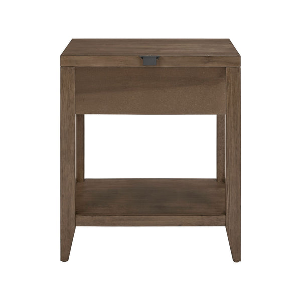 Shaker Lakes Open Nightstand w/ Charging Station
