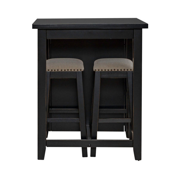 Brook Creek 3 Piece Counter Set - Black - 942B-CD-3CTS