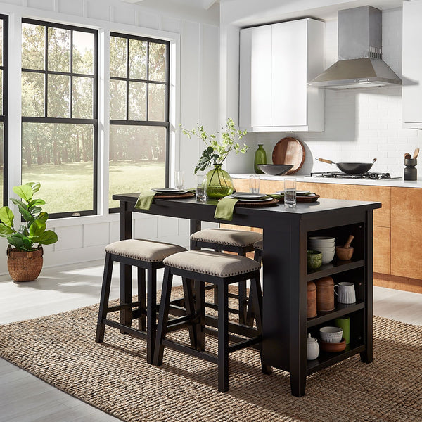Brook Creek 5 Piece Counter Set - Black - 942B-CD-5CTS