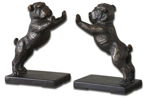 Uttermost Bulldogs Cast Iron Bookends, Set/2