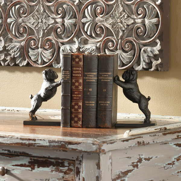 Uttermost Bulldogs Cast Iron Bookends, Set/2