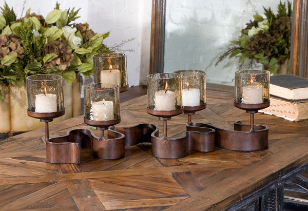 Uttermost Ribbon Metal Candleholders