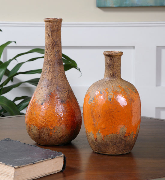 Uttermost Kadam Ceramic Vases S/2