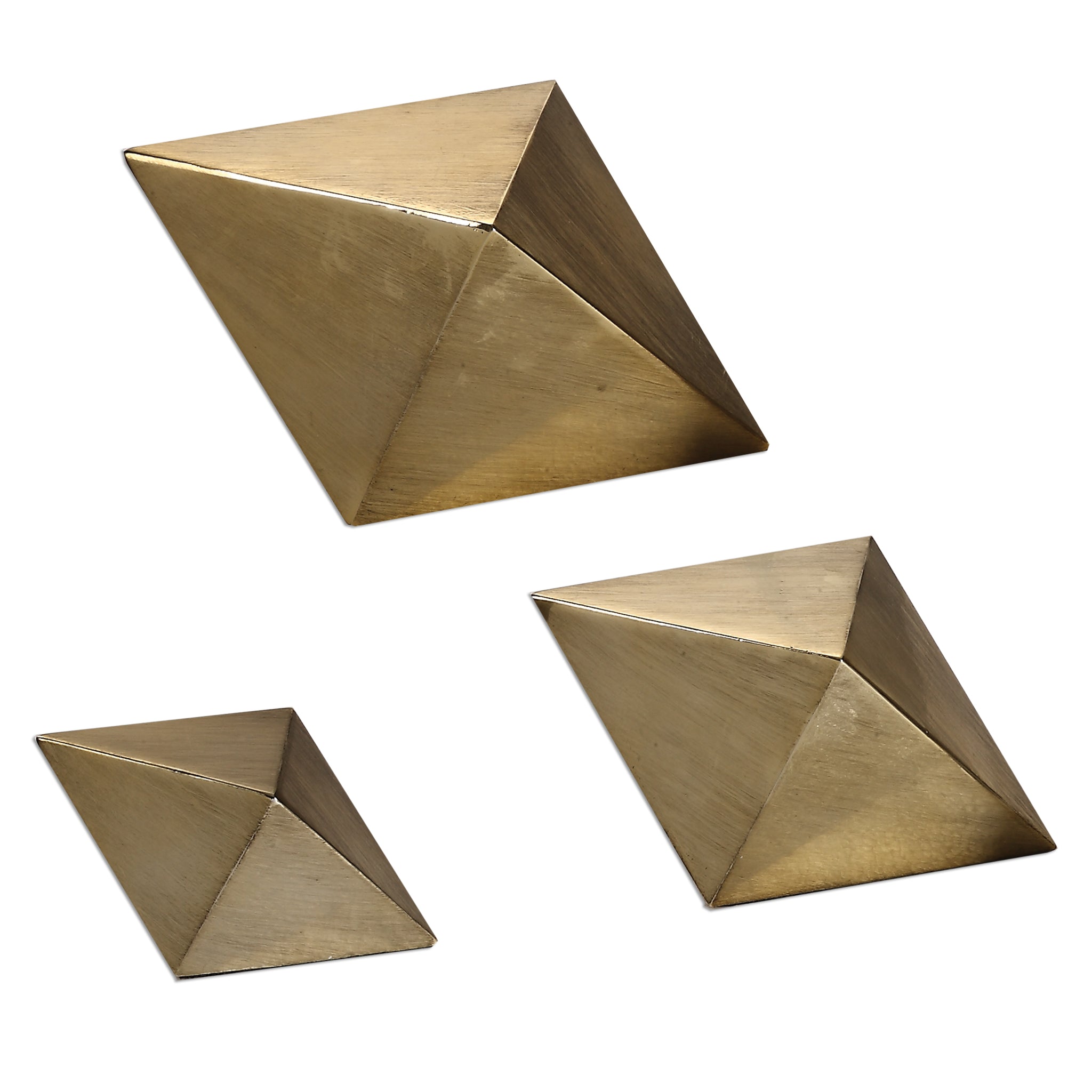 Uttermost Rhombus Champagne Accents, S/3