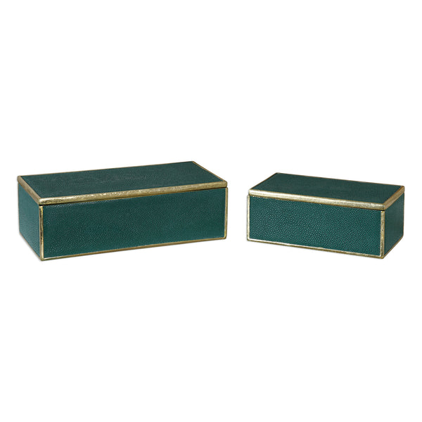 Uttermost Karis Emerald Green Boxes S/2