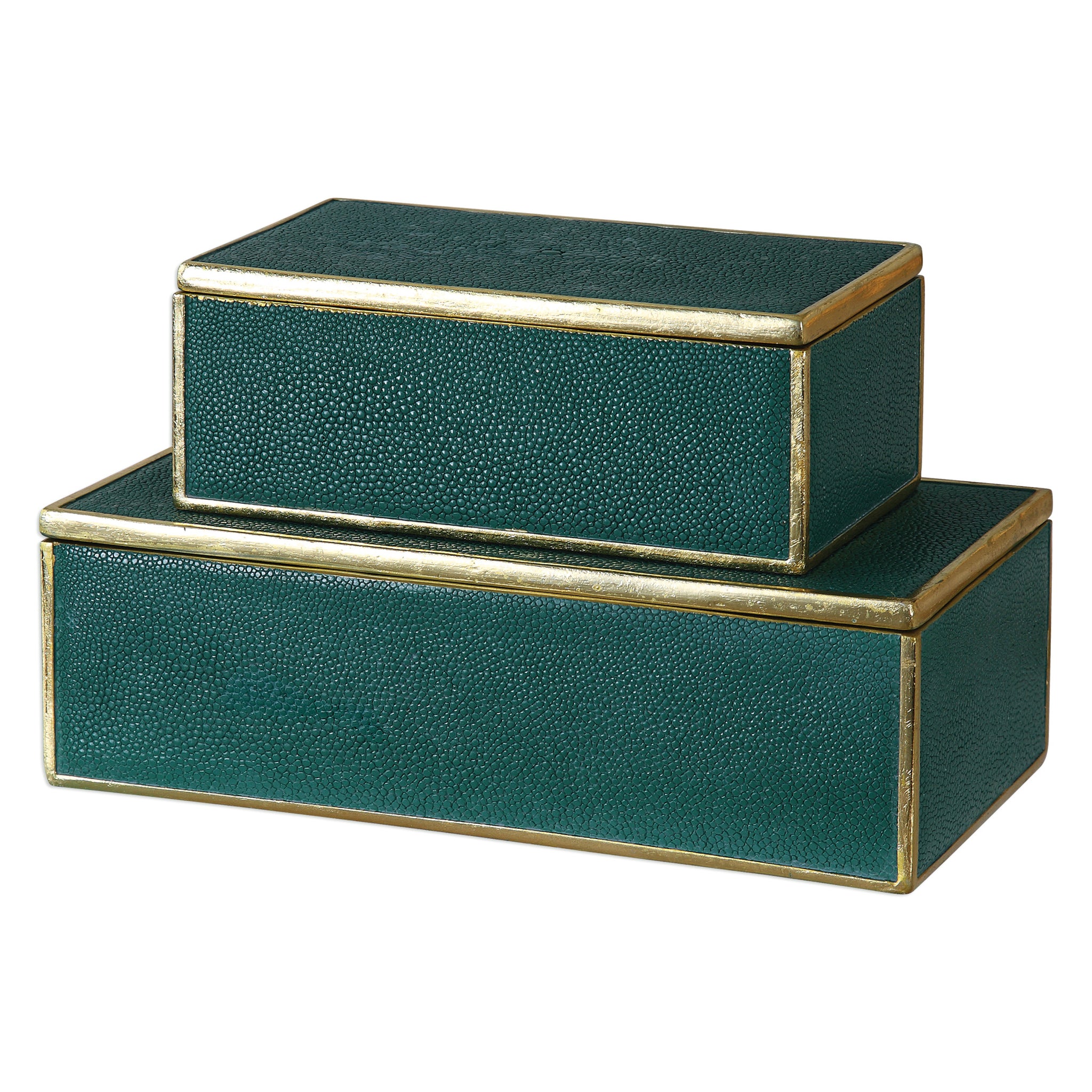 Uttermost Karis Emerald Green Boxes S/2