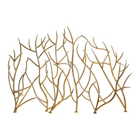 Uttermost Gold Branches Decorative Fireplace Screen