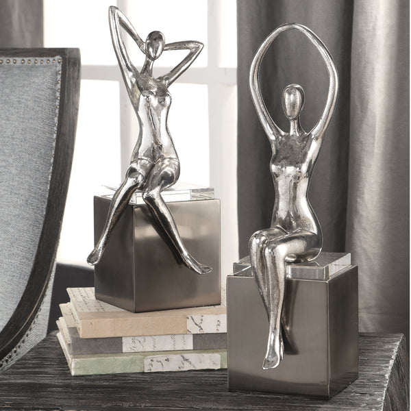 Uttermost Jaylene Silver Sculptures, S/2