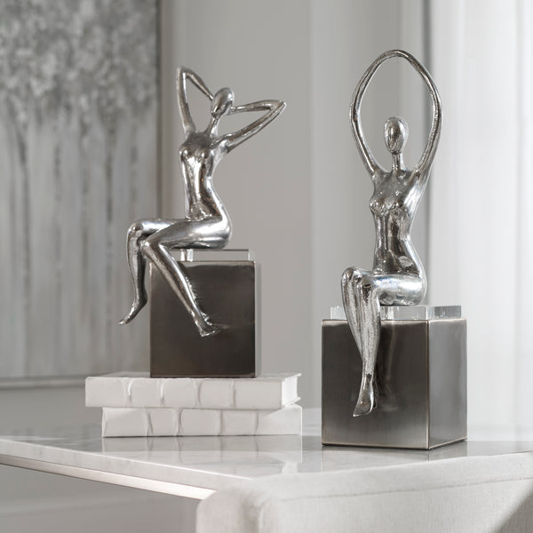 Uttermost Jaylene Silver Sculptures, S/2