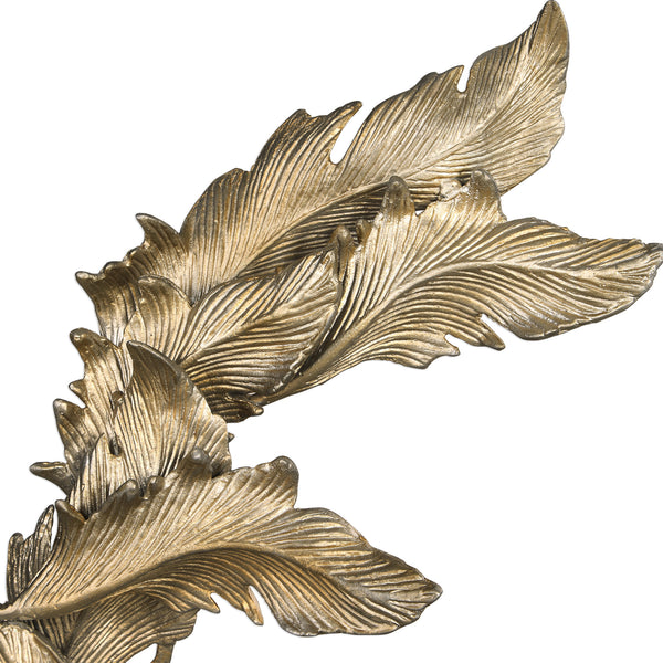 Uttermost Fall Leaves Champagne Sculpture