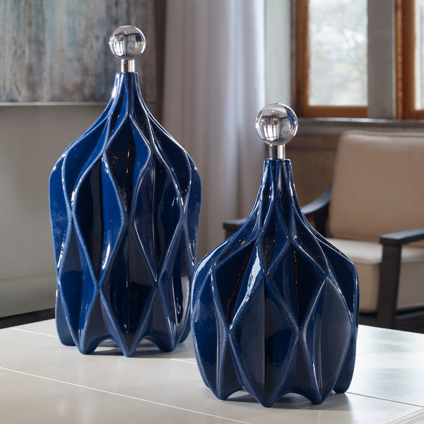 Uttermost Klara Geometric Bottles, S/2