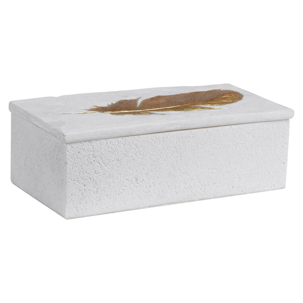 Uttermost Nephele White Stone Box