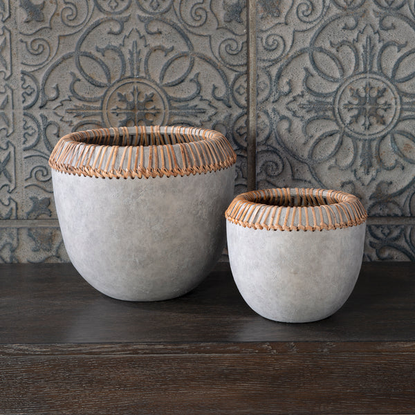 Uttermost Aponi Concrete Ray Bowls, S/2