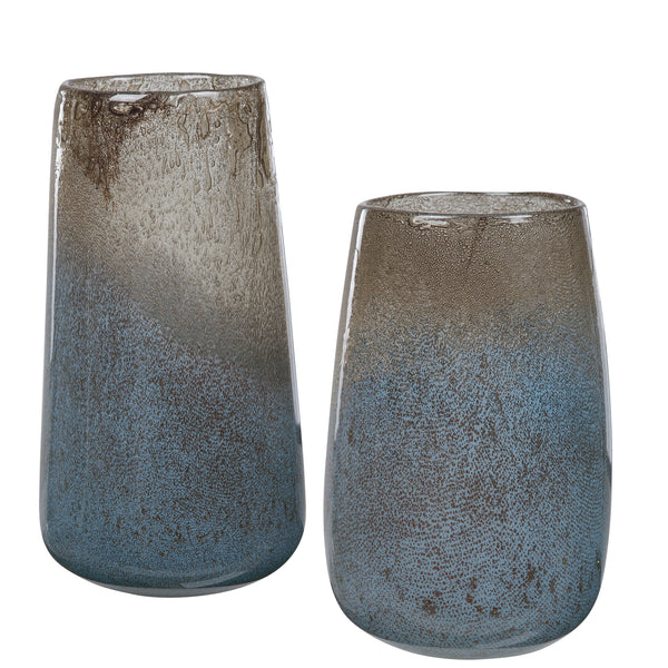 Uttermost Ione Seeded Glass Vases, S/2