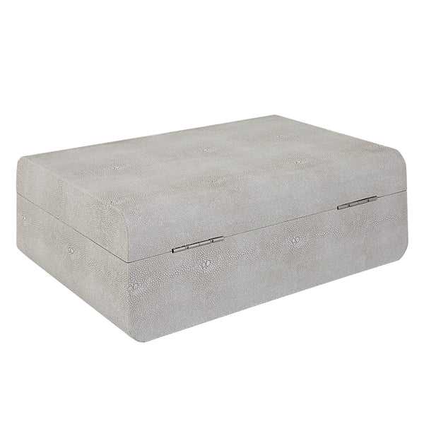 Uttermost Lalique White Shagreen Box