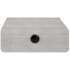 Uttermost Lalique White Shagreen Box