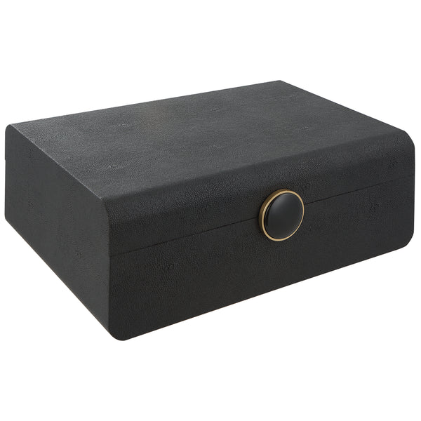 Uttermost Lalique Black Shagreen Box