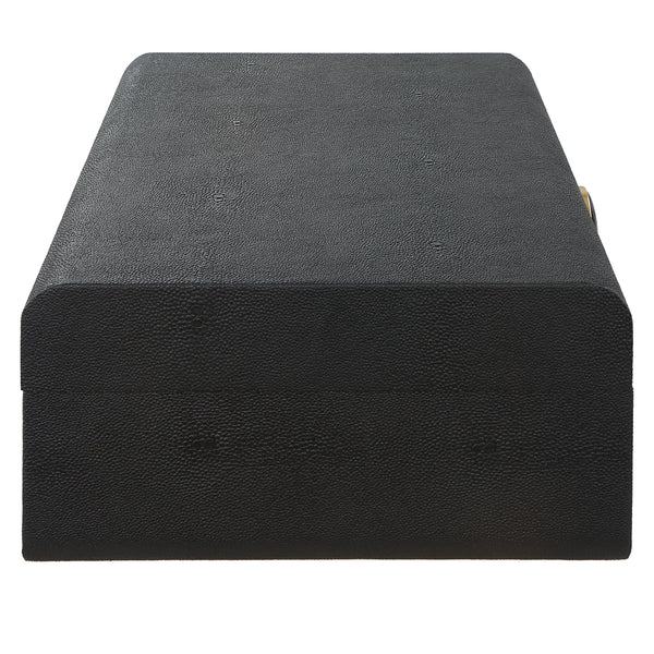 Uttermost Lalique Black Shagreen Box