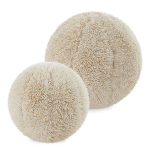Uttermost Abide Ball Sheepskin Pillows Set/2