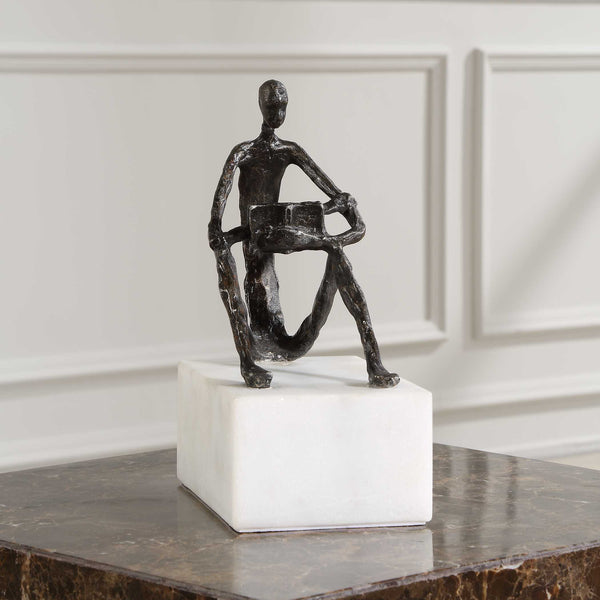 Uttermost Sit Back Relax And Read Iron Sculpture