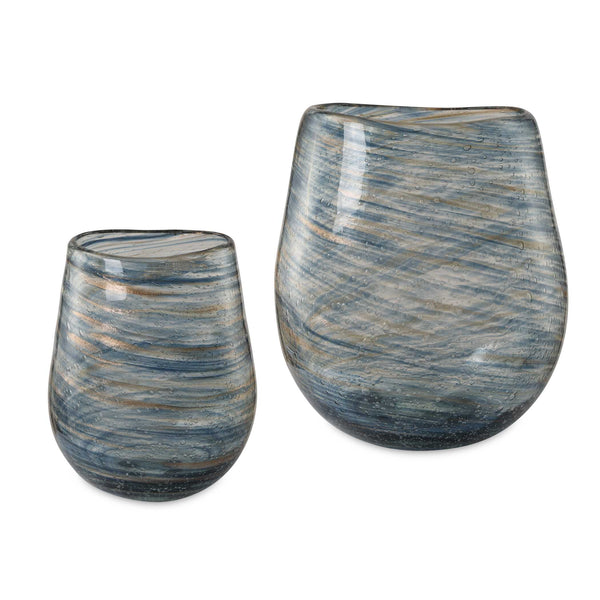 Uttermost Aurora Swirl Glass Vases Set/2