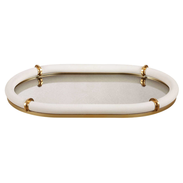 Uttermost Cyprus Leather Oval Tray