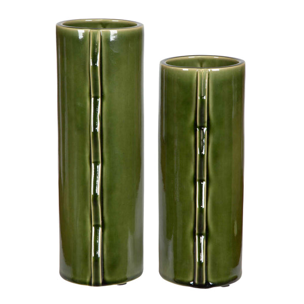Uttermost Meander Green Vases Set/2