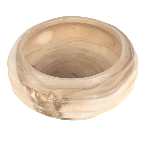 Uttermost Waveform Bleached Wood Bowl