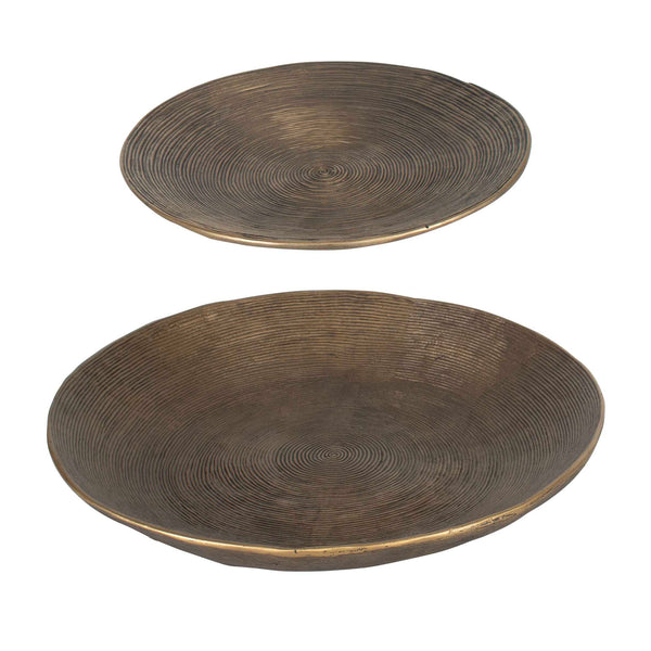 Uttermost Stratum Round Brass Bowls Set/2