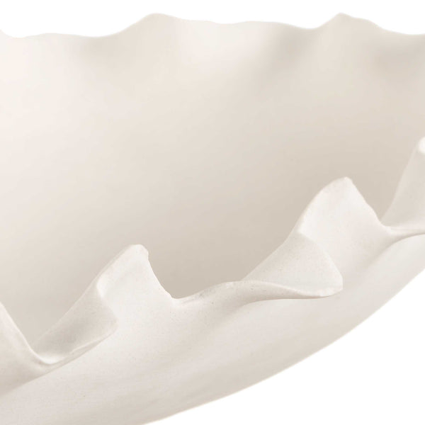 Uttermost Ripple Crest White Bowl