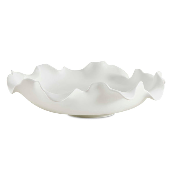 Uttermost Wave Crest White Outdoor Bowl