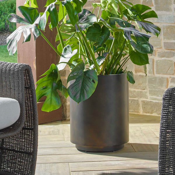 Uttermost Volcan Matte Bronze Outdoor Planters Set/2