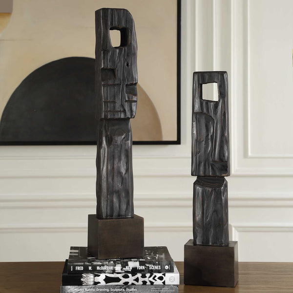 Uttermost Cipher Black Wood Totems Set/2