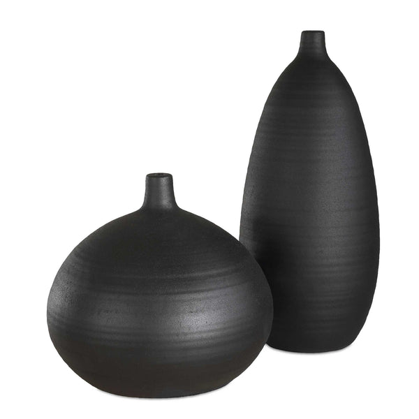 Uttermost Bower Black Vases Set/2