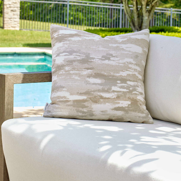 Uttermost Abstract Waves Outdoor Pillow