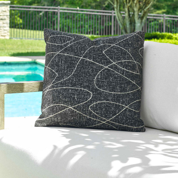 Uttermost Loopy Loop Outdoor Onyx Pillow